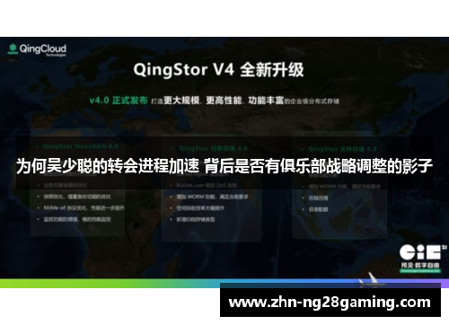 为何吴少聪的转会进程加速 背后是否有俱乐部战略调整的影子